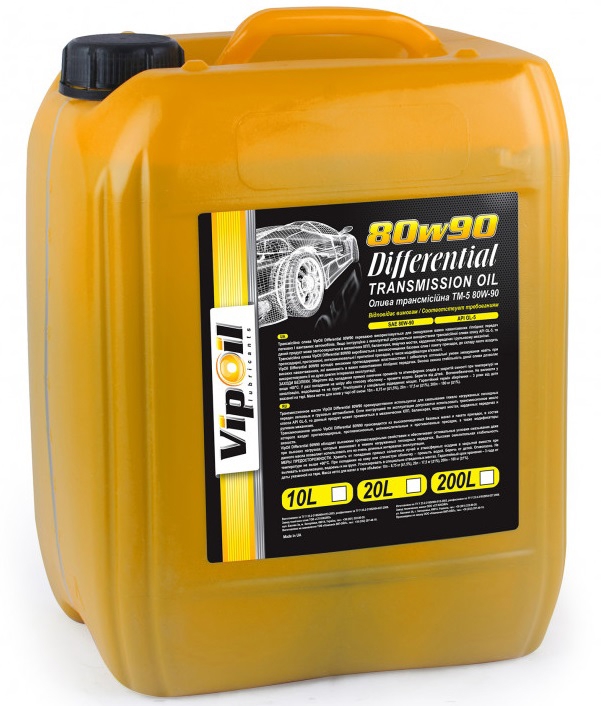 0162858 VipOil Трансмиссионное масло VipOil Differential 80W-90 GL-5, 10 л