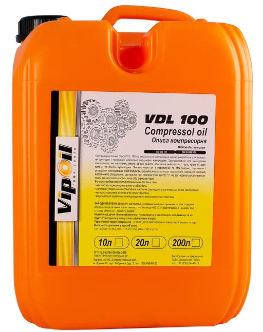 1095508 VipOil Олива компресорна VipOil VDL 150, 10 л