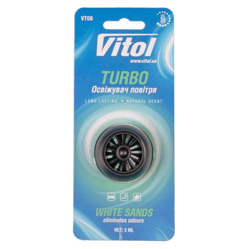 VT06 Vitol Ароматизатор воздуха VITOL Turbo White Sands 
