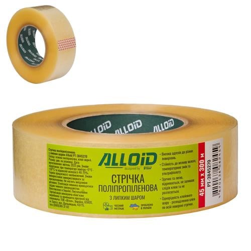 PT3845270 ALLOID BUILDING TOOLS Скотч упаковочный 45мм х 300м, 38мкм