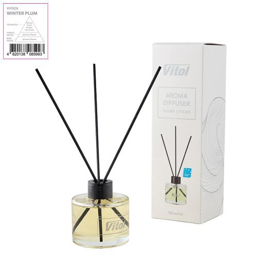 VHS06 Vitol Ароматизатор повітря VITOL Home Sticks Winter Plum 130 мл