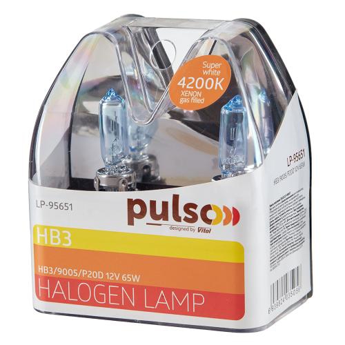 Лампа галогенная 12В HB3 65Вт Pulso LP-95651