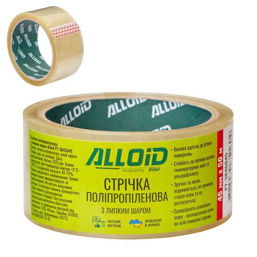 PT3845045 ALLOID BUILDING TOOLS Скотч пакувальний 45мм х 50м, 38мкм