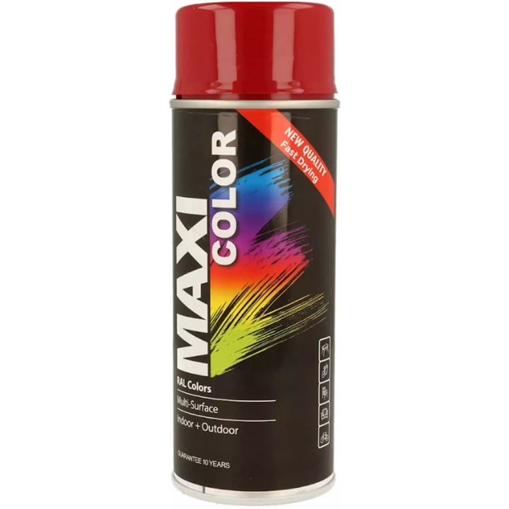 MX3003 Maxi Color Эмаль универсальная аэрозольная декоративная Maxi Color RAL 3003 Рубиново-красная 400мл