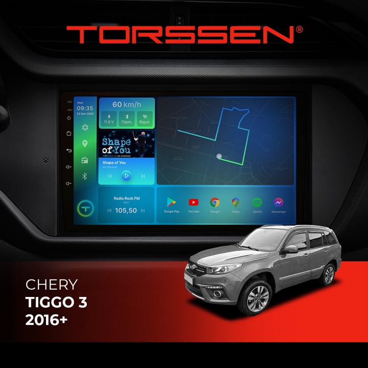202306104 Torssen Автомагнітола FL9 4G, CarPlay, DSP
