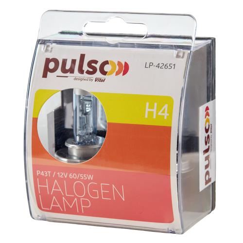 Лампа галогенна 12В H4 60/55Вт Pulso LP-42651