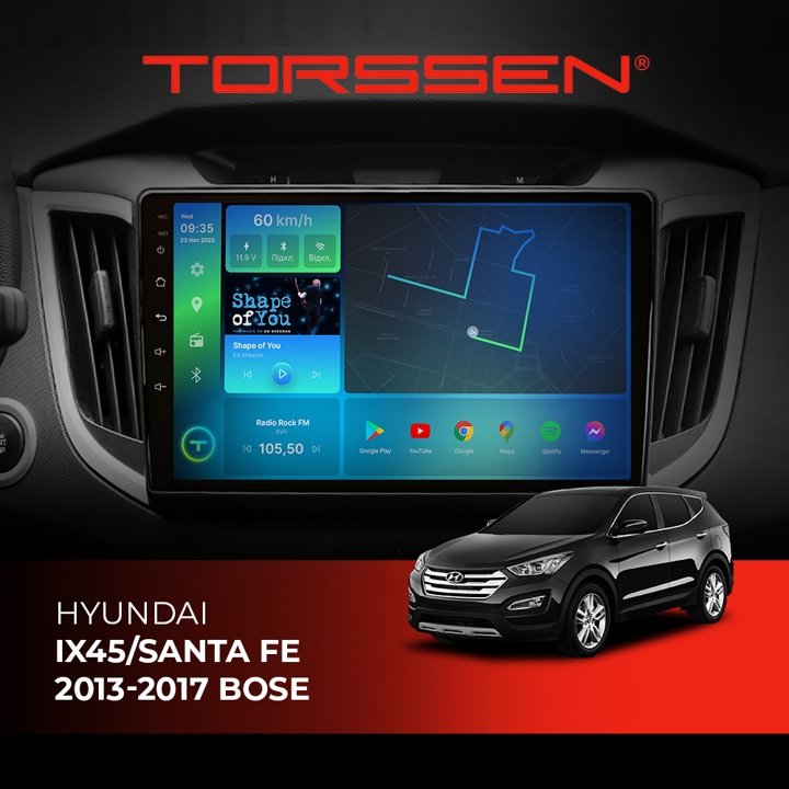 202306278 Torssen Автомагнітола FL9 4G, CarPlay, DSP
