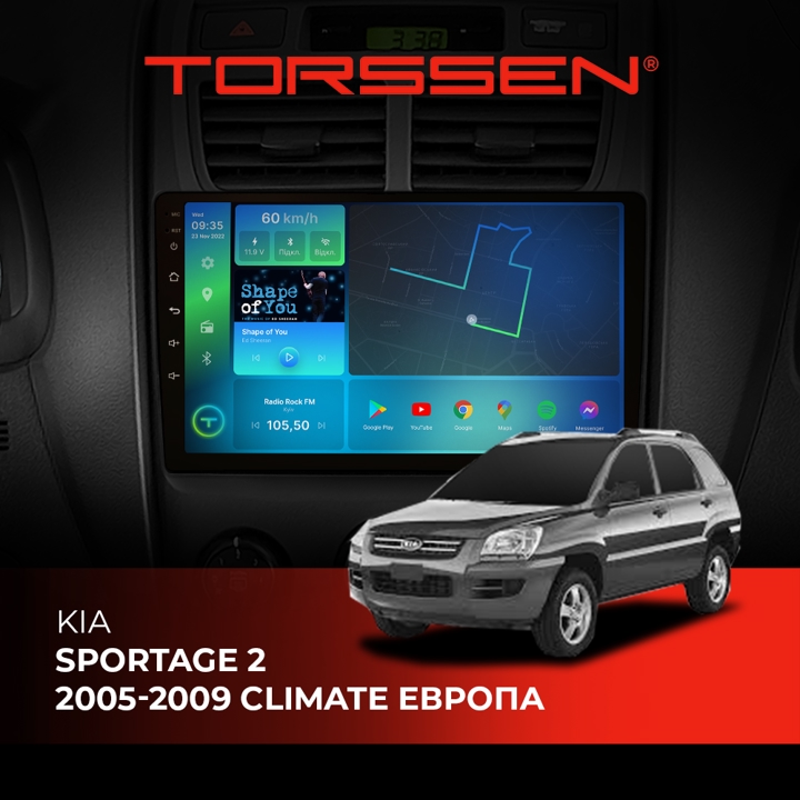 202306363 Torssen Автомагнітола FL9 4G, CarPlay, DSP