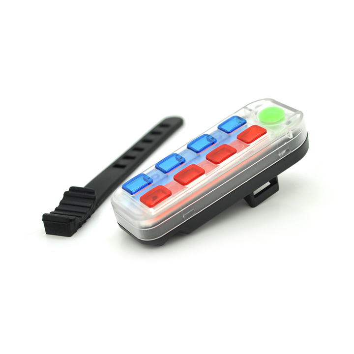 26219 Voltronic Задний стоп-сигнал для велосипеда QX-W08B, USB-кабель, Red/Blue
