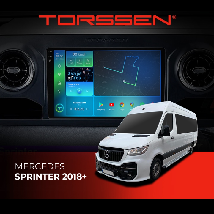 202305830 Torssen Автомагнітола 2K FL10 4G, CarPlay, DSP