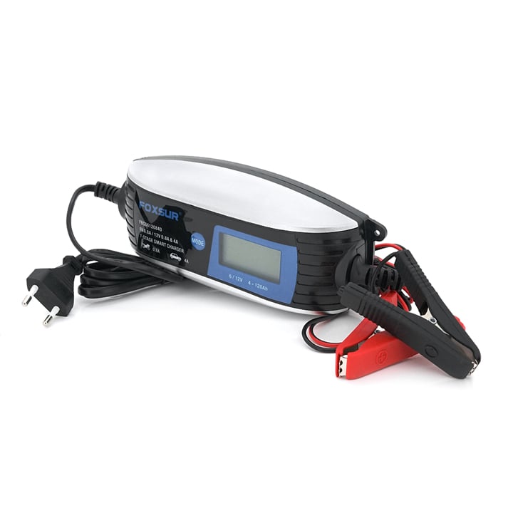 2276 Merlion Зарядний пристрій Foxsur FBC061200840 6V/12V 4A LCD клеми