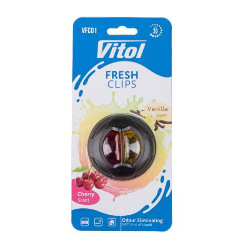 VFC01 Vitol Ароматизатор повітря VITOL Fresh Clips Cherry+Vanilla