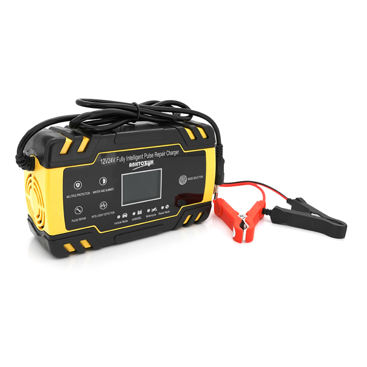Зарядное устройство FBC122408D 12V/24V 8A/4A LCD (крокодилы) Voltronic 1858