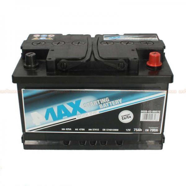 4max 0608-03-0007Q Акумулятор 4max Ecoline 12В 75Ач 700А(EN) R+ 0608030007Q: Купити в Україні - Добра ціна на EXIST.UA!