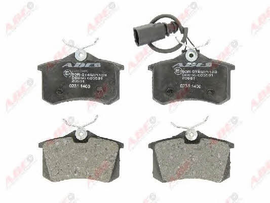 Тормозные колодки дисковые задние, комплект ABE C2W012ABE