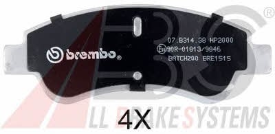 ABS 37272S Гальмівні колодки, комплект 37272S: Купити в Україні - Добра ціна на EXIST.UA!