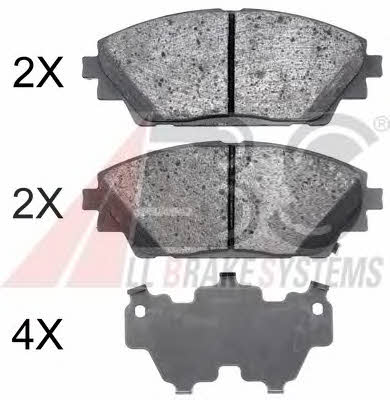 Тормозные колодки дисковые, комплект ABS 35022