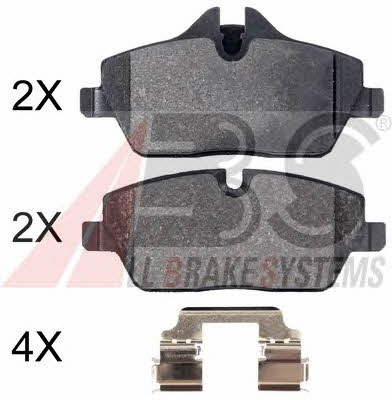Тормозные колодки дисковые, комплект ABS 35016