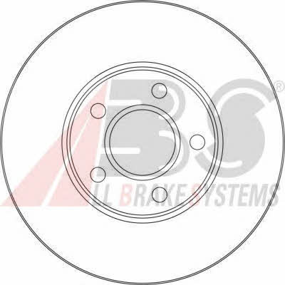 Тормозной диск передний вентилируемый ABS 17416