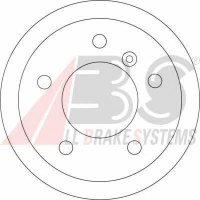 17347 ABS Тормозной диск задний невентилируемый