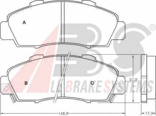Комплект тормозных колодок Honda Integra (Хонда Интегра): 36737 ABS Тормозные колодки дисковые, комплект