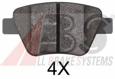 Тормозные колодки дисковые задние, комплект ABS 37784