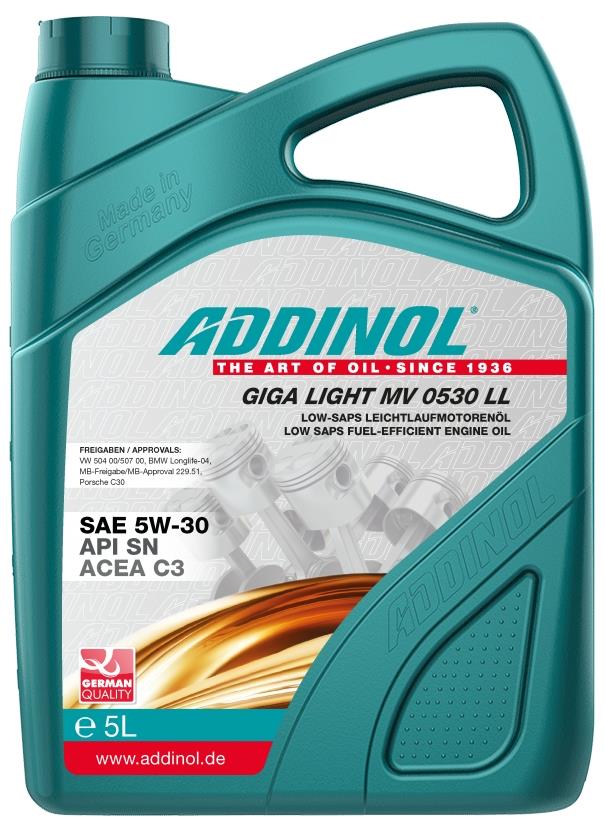 Addinol Моторна олива Addinol Giga Light MV 0530 LL 5W-30, 5л – ціна 1945 UAH