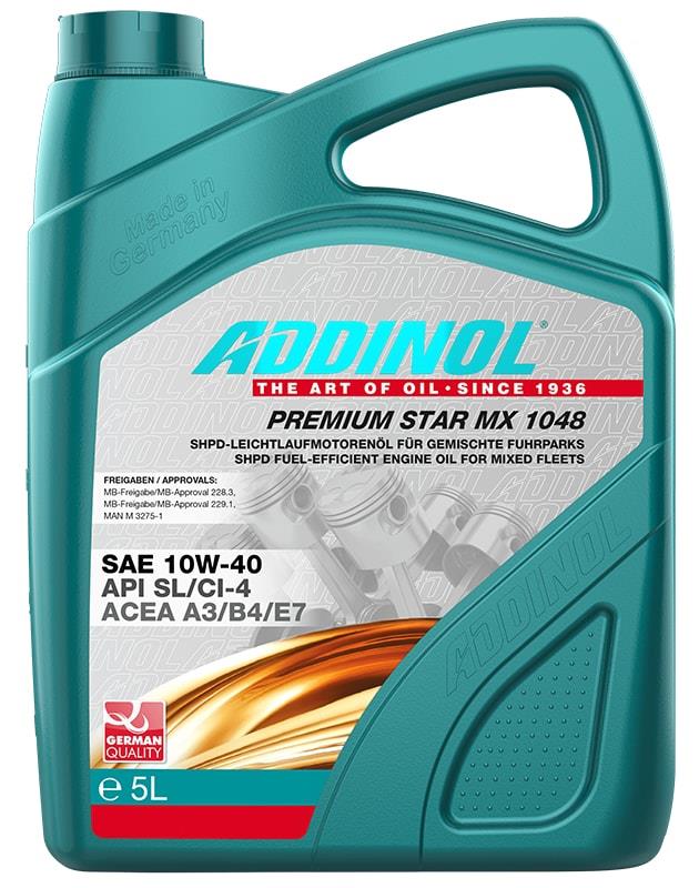 Addinol 4014766240514 Моторна олива Addinol Premium Star MX 1048 10W-40, 5 л 4014766240514: Купити в Україні - Добра ціна на EXIST.UA!