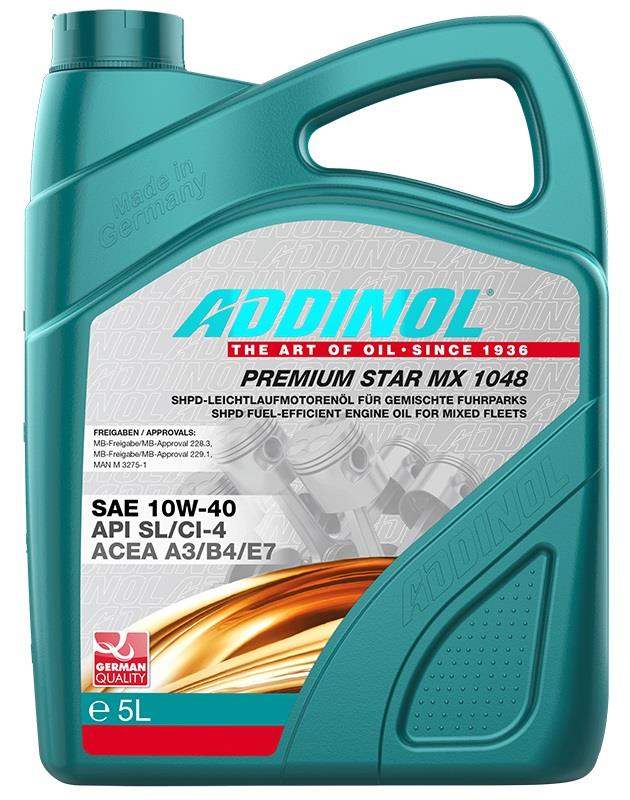 Addinol 4014766250544 Моторна олива Addinol Premium Star MX 1048 10W-40, 4 л 4014766250544: Купити в Україні - Добра ціна на EXIST.UA!