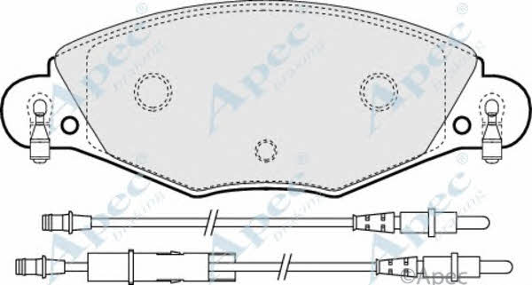 APEC braking PAD1283 Гальмівні колодки, комплект PAD1283: Купити в Україні - Добра ціна на EXIST.UA!