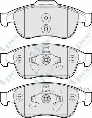 APEC braking PAD1669 Гальмівні колодки, комплект PAD1669: Купити в Україні - Добра ціна на EXIST.UA!