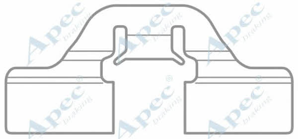 APEC braking KIT1044 Комплект монтажний гальмівних колодок KIT1044: Купити в Україні - Добра ціна на EXIST.UA!