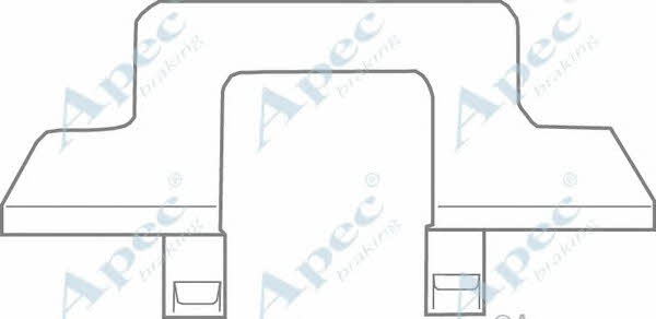 APEC braking KIT1108 Комплект монтажний гальмівних колодок KIT1108: Купити в Україні - Добра ціна на EXIST.UA!