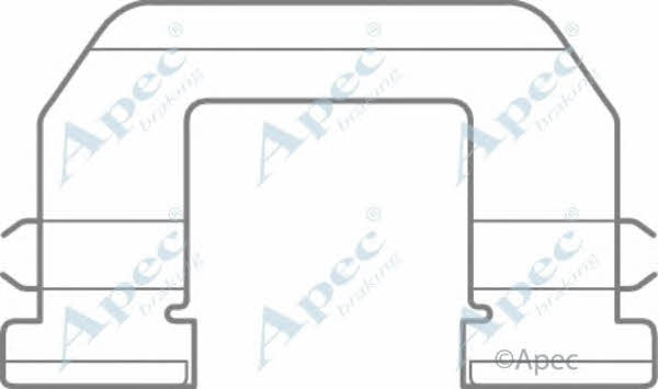 APEC braking KIT1184 Комплект монтажний гальмівних колодок KIT1184: Купити в Україні - Добра ціна на EXIST.UA!