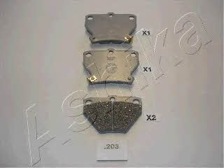 5102203 Ashika Тормозные колодки дисковые, комплект