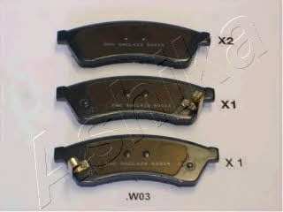 510WW03 Ashika Тормозные колодки дисковые, комплект