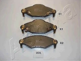 5002204 Ashika Тормозные колодки дисковые, комплект