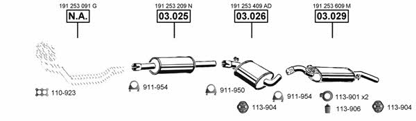 VA031595 Asmet Система выпуска отработаных газов