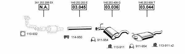 VA031780 Asmet Система выпуска отработаных газов