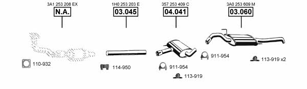 VA034015 Asmet Система выпуска отработаных газов