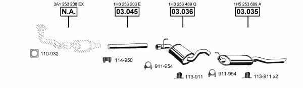 VA036600 Asmet Система выпуска отработаных газов