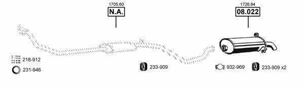 Asmet PE082080 Система выпуска отработаных газов PE082080: Купить в Украине - Отличная цена на EXIST.UA! PE082080 Asmet Система выпуска отработаных газов