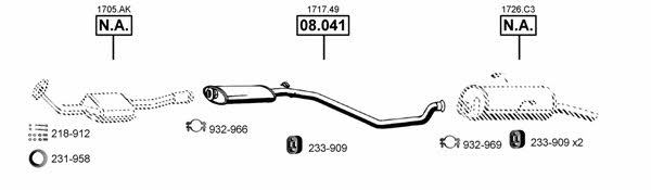  PE082270 Система випуску відпрацьованих газів PE082270: Купити в Україні - Добра ціна на EXIST.UA!