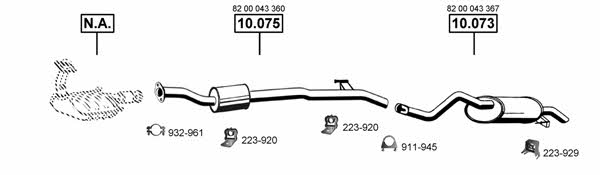 RE105400 Asmet Система випуску відпрацьованих газів