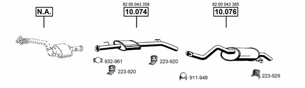 RE105410 Asmet Система выпуска отработаных газов