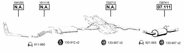  FO074555 Система випуску відпрацьованих газів FO074555: Купити в Україні - Добра ціна на EXIST.UA!