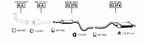 SE191905 Asmet Система выпуска отработаных газов