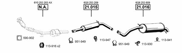 SK210250 Asmet Система выпуска отработаных газов