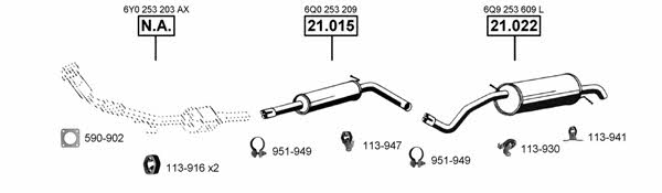Asmet SK210400 Система выпуска отработаных газов SK210400: Купить в Украине - Отличная цена на EXIST.UA! SK210400 Asmet Система выпуска отработаных газов