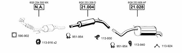 SK210450 Asmet Система выпуска отработаных газов